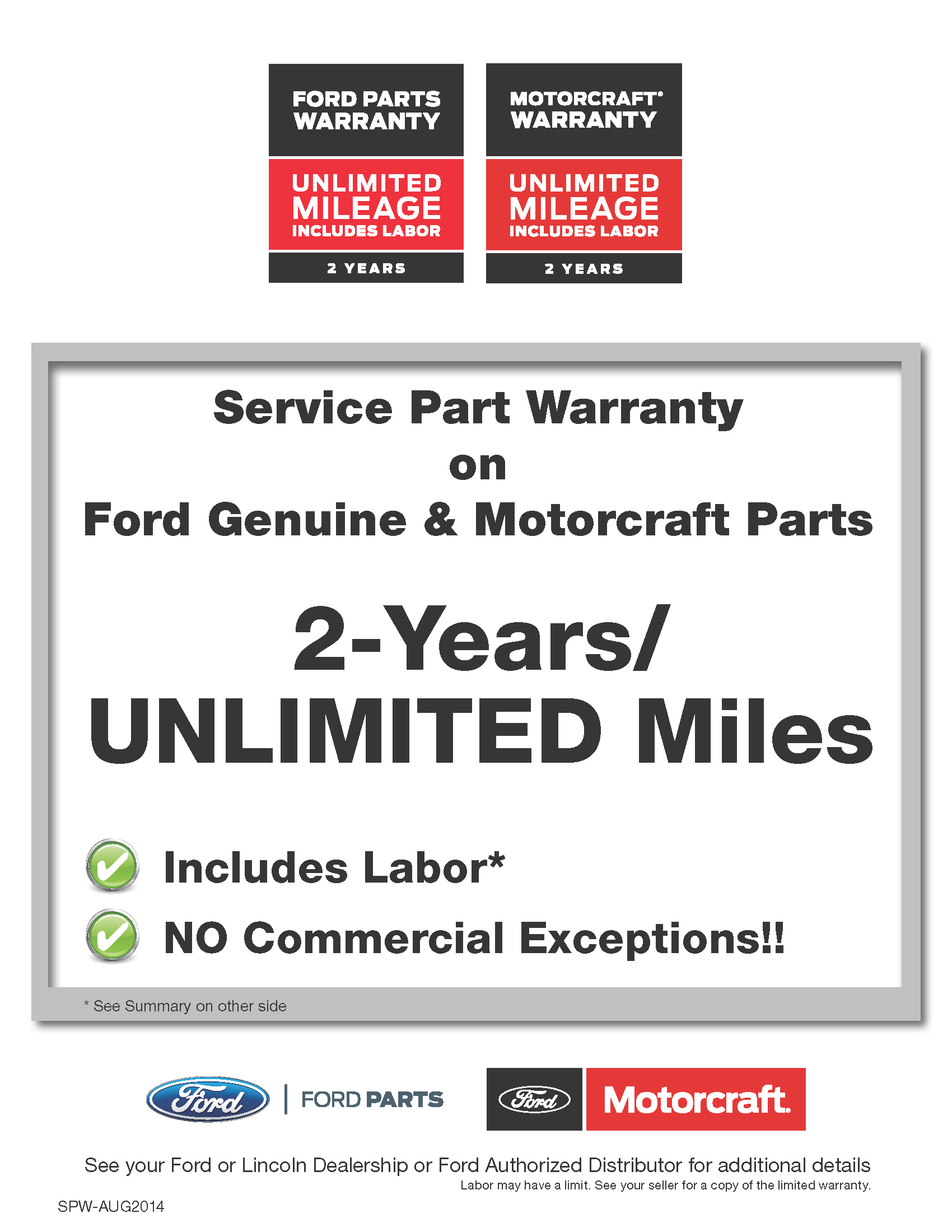 Warranty Statements FBParts